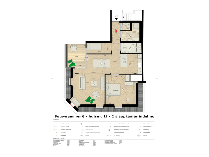 Huisnr. 1F - 2 Slaapk.