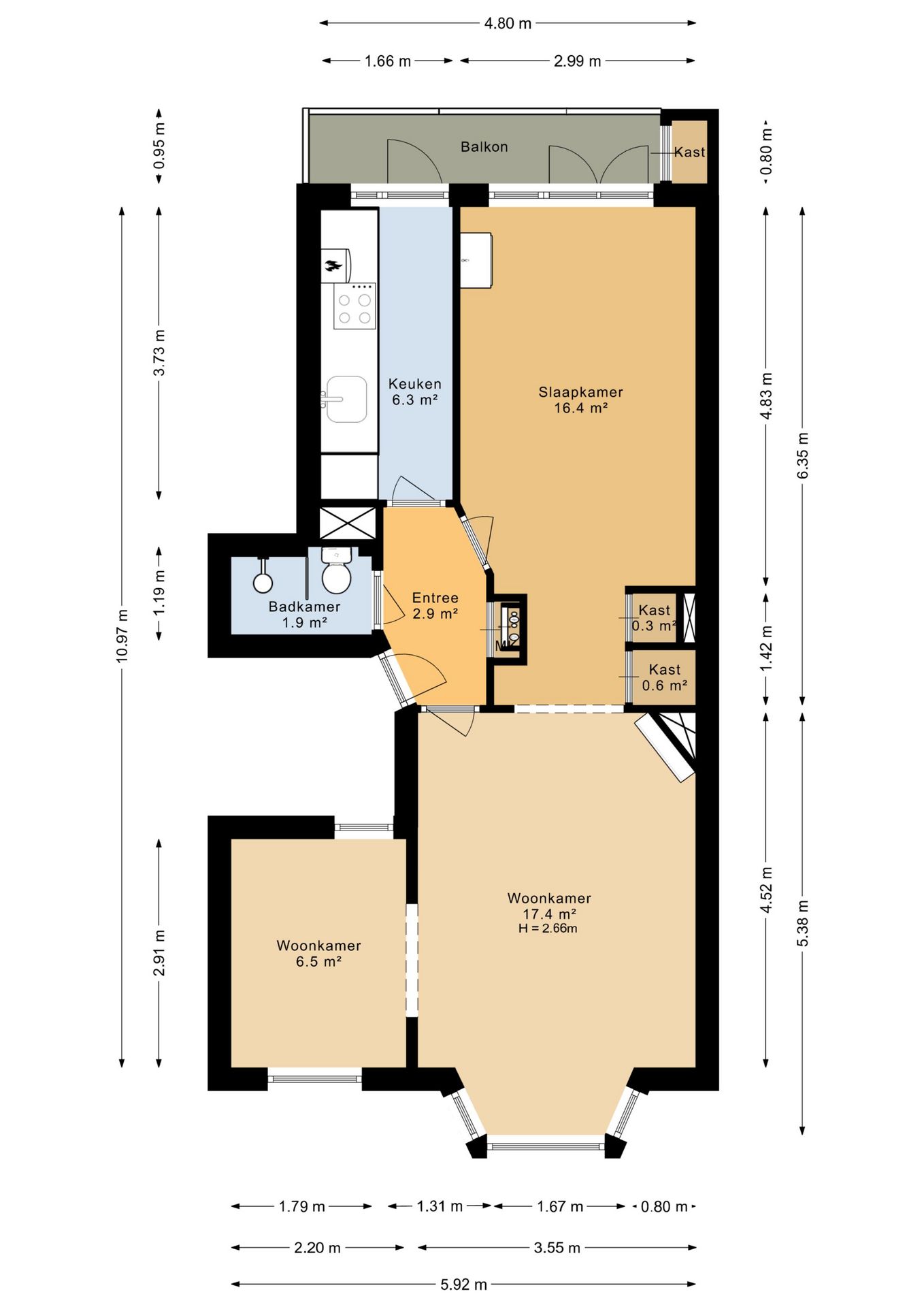 Foto 24 van Kinderdijkstraat 68-1