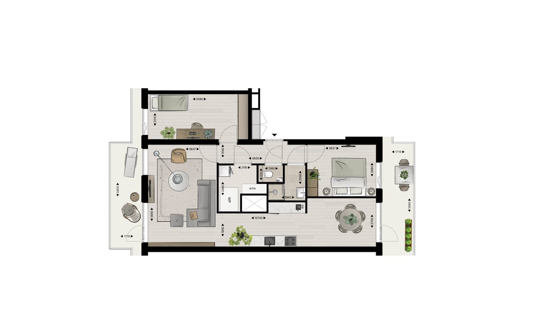 Foto 8 van Appartement type B (Bouwnr. 6)
