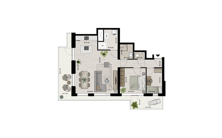 Foto 7 van Appartement type H (Bouwnr. 35)