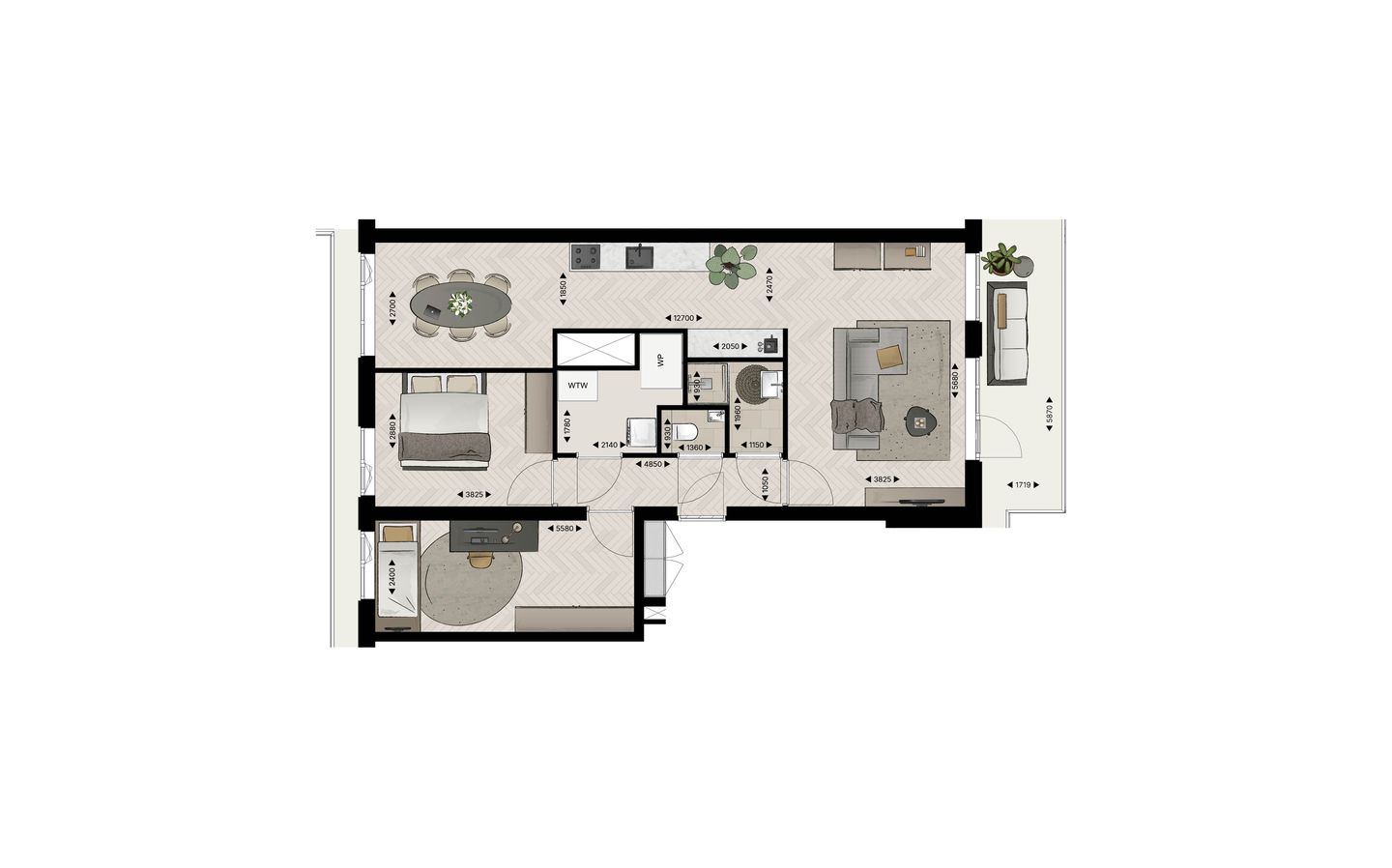 Foto 5 van Appartement type C (Bouwnr. 7)