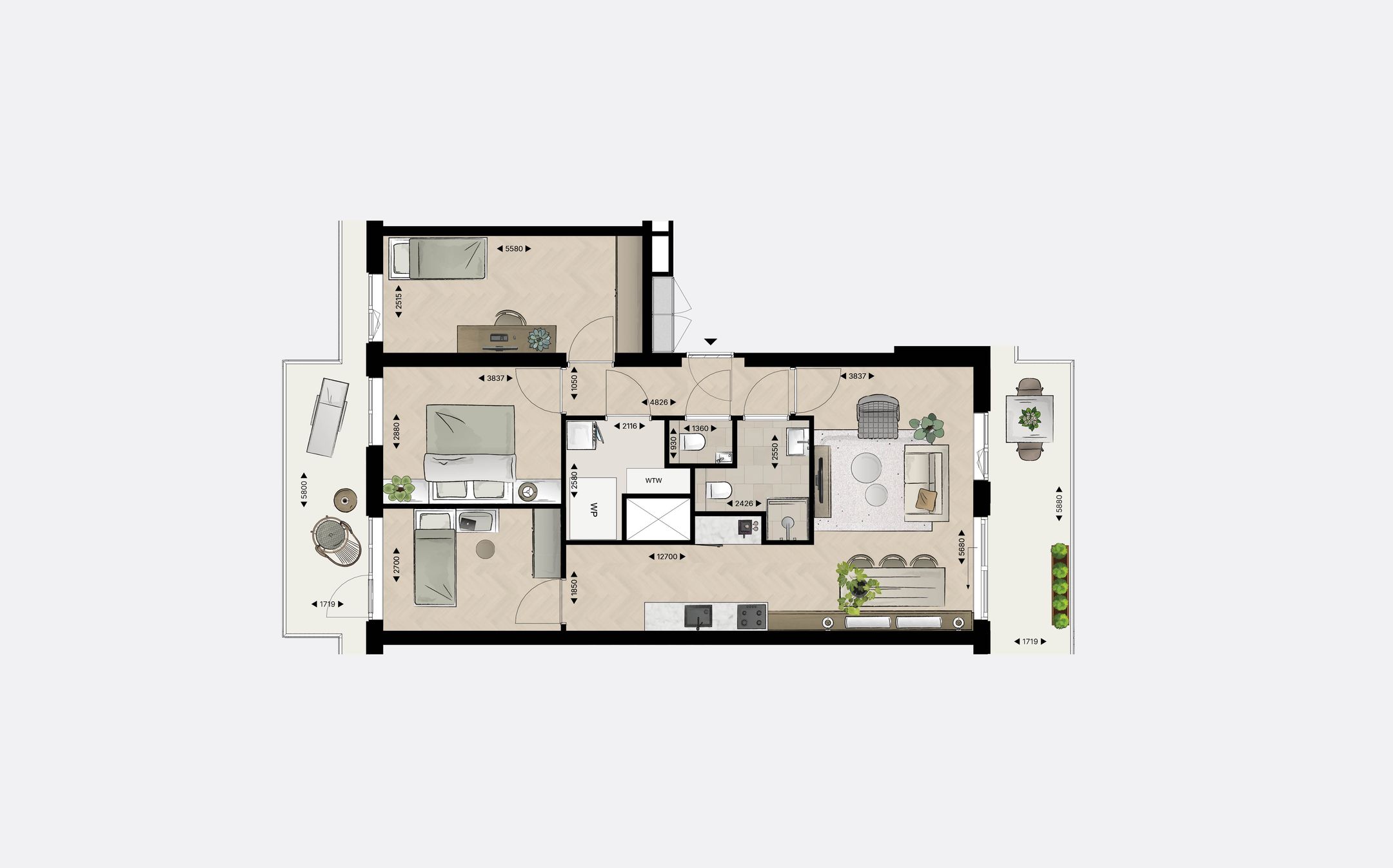 Foto 9 van Appartement type B (Bouwnr. 18)