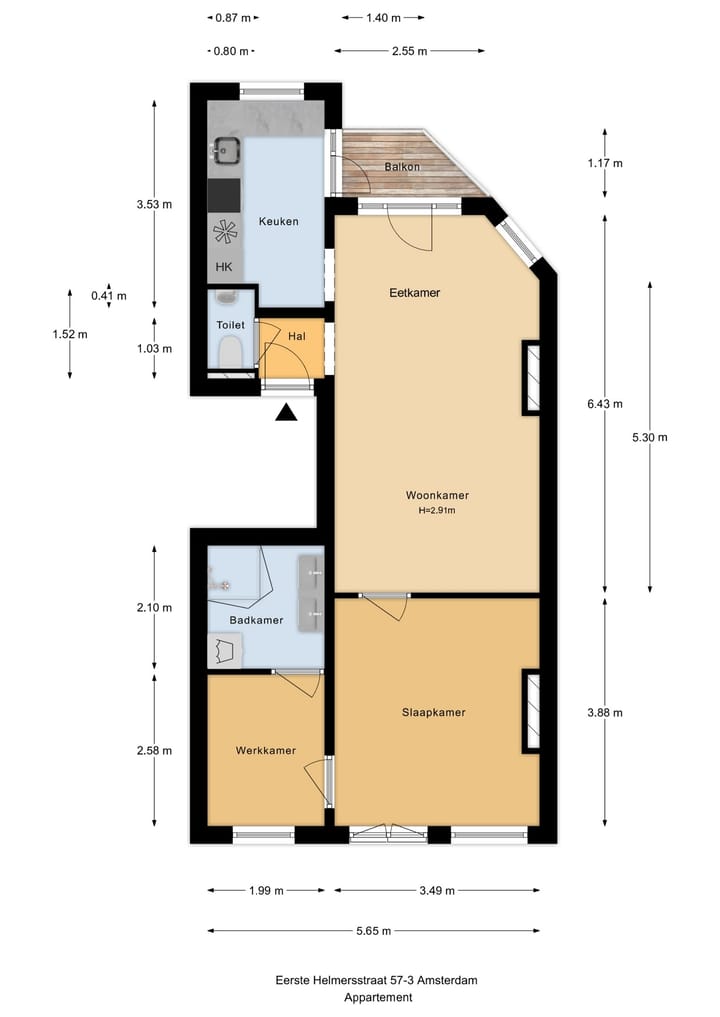 Foto 31 van Eerste Helmersstraat 57-3