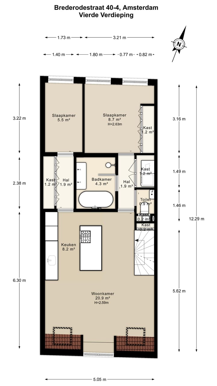 Foto 42 van Brederodestraat 40-4