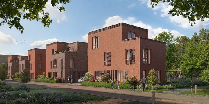 Foto 1 van Twee-onder-een-kapwoningen (Bouwnr. 66)