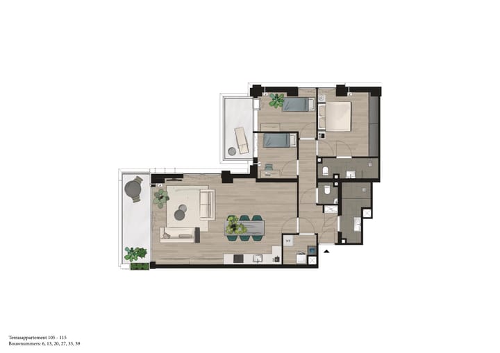 Foto 2 van Terrasappartement (Bouwnr. 27)