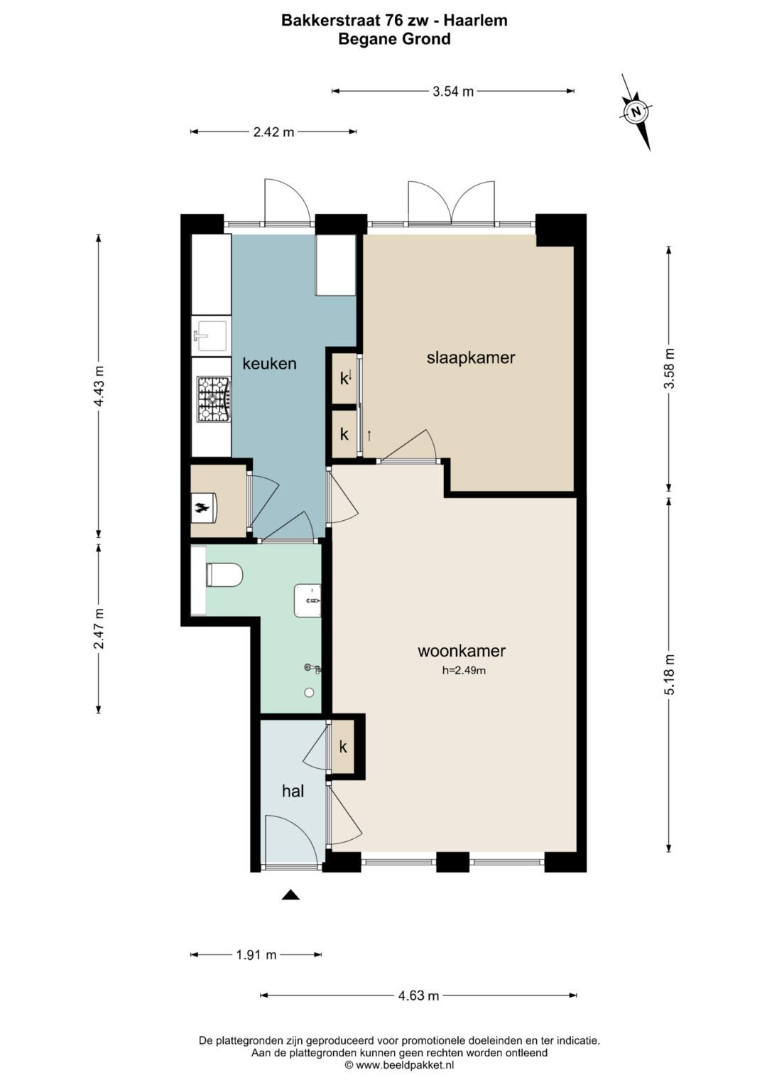 Foto 37 van Bakkerstraat 76-ZW