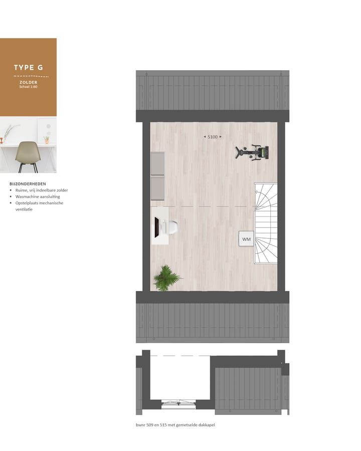 Foto 21 van Tussenwoning inclusief garage | Type G (Bouwnr. 513)