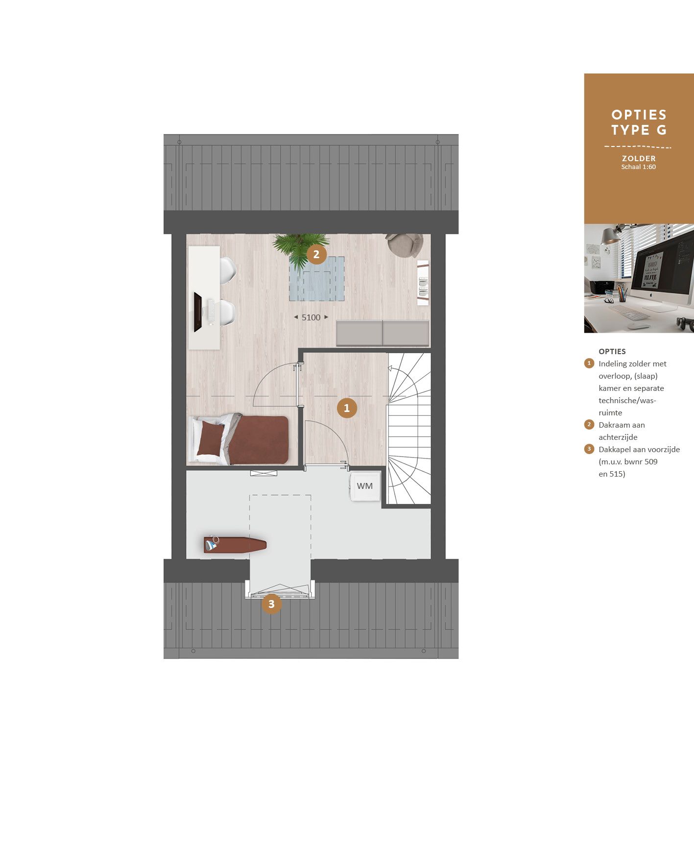 Foto 24 van Tussenwoning inclusief garage | Type G (Bouwnr. 513)