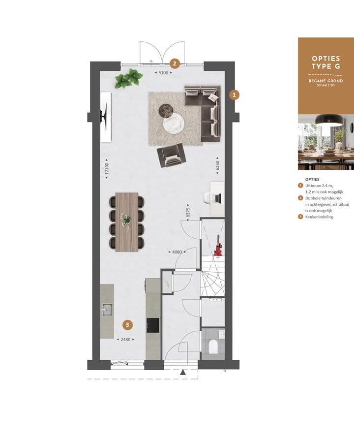 Photo 22 of Tussenwoning inclusief garage | Type G (Bouwnr. 516)