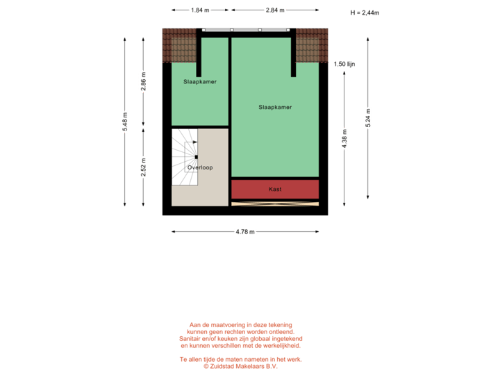 Zweedsestraat 155-B 01 - Halve 3e verdieping
