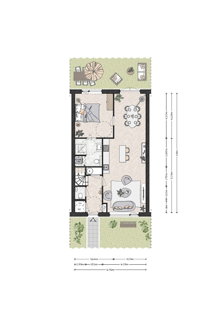 Foto 9 van Bungalowwoning tussenwoning (Bouwnr. 44 B)