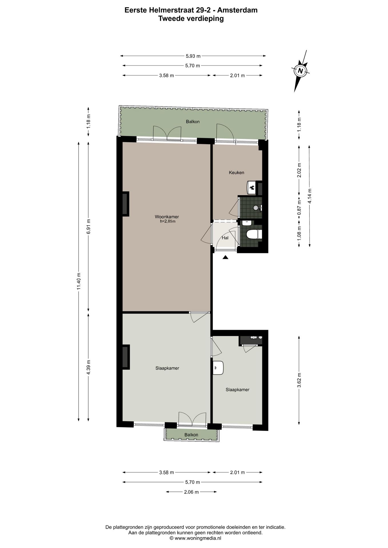 Foto 12 van Eerste Helmersstraat 29-2