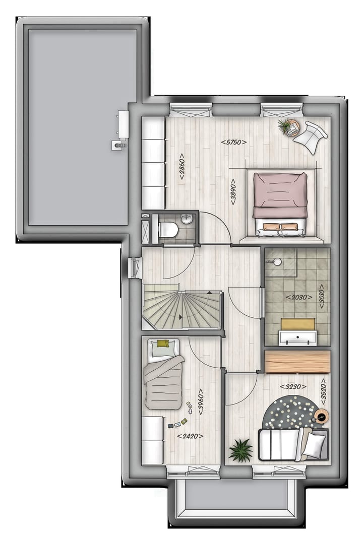 Foto 6 van Twee onder één kapwoning 6.0 (Bouwnr. 53)