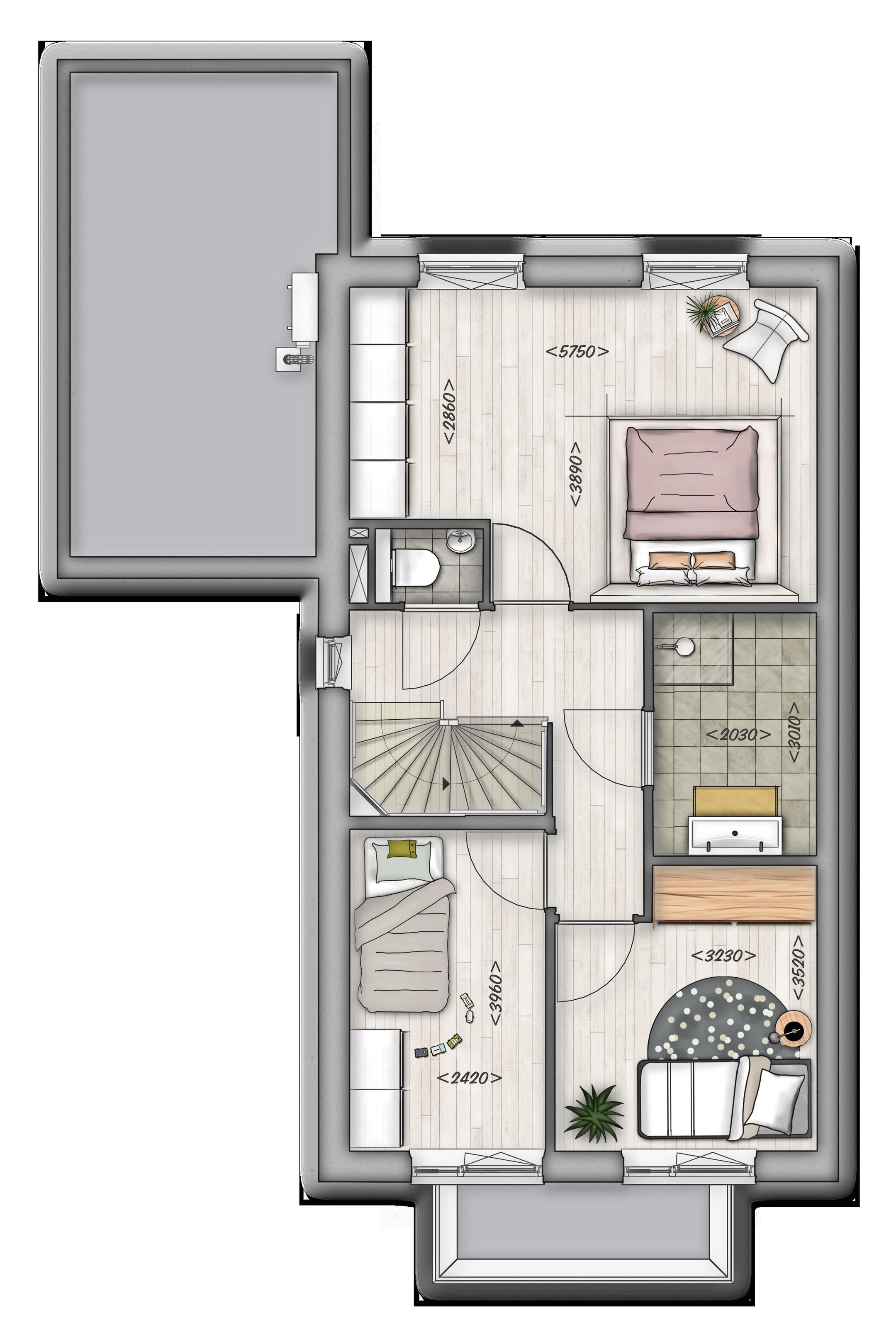 Foto 6 van Twee onder één kapwoning 6.0 (Bouwnr. 49)
