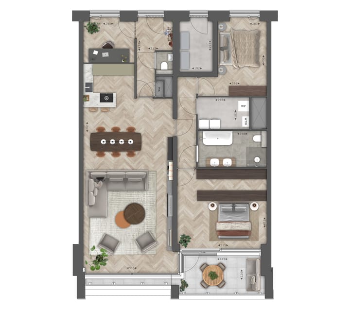 Type D Woonlaag 3 (Bouwnr. 3.04)