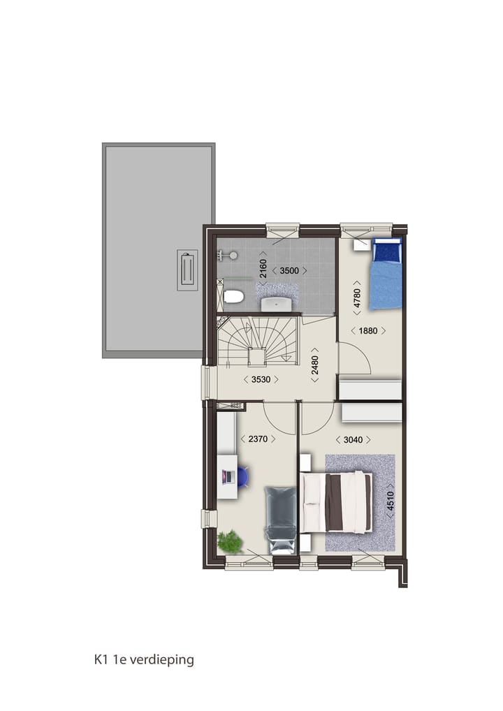 Foto 8 van Twee-onder-één-kapwoning - fase 3A (Bouwnr. 123)