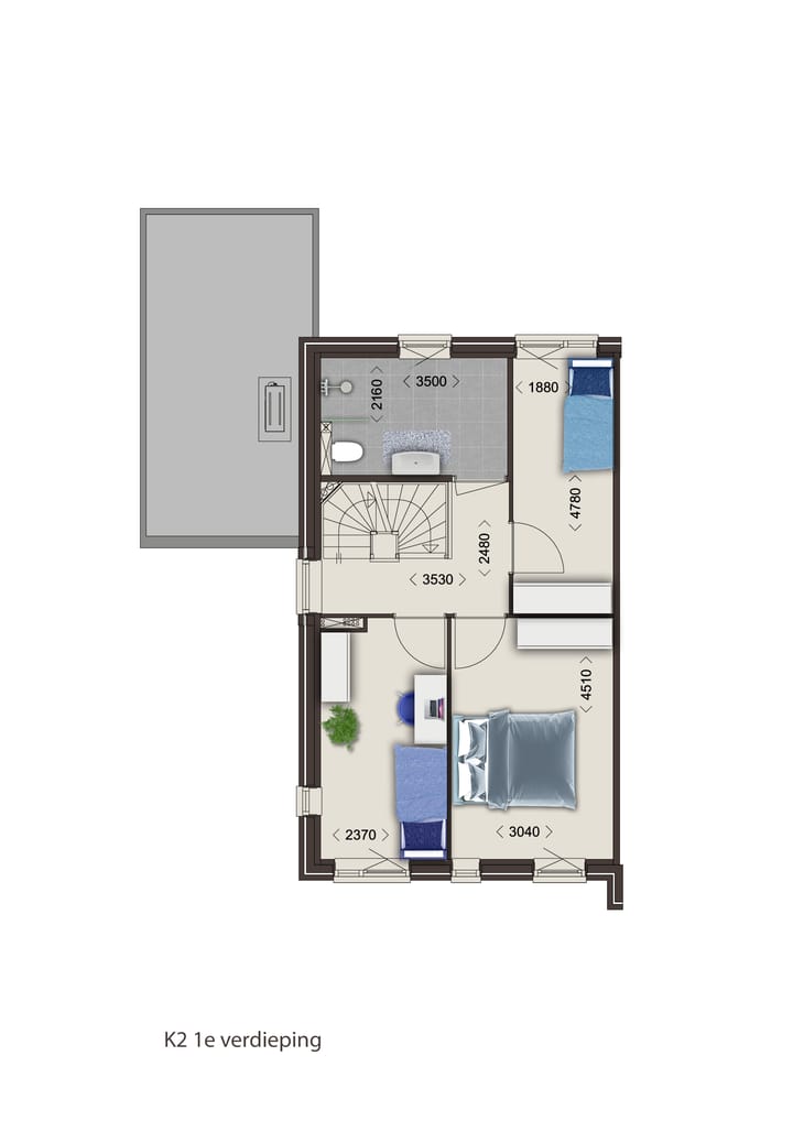 Foto 8 van Twee-onder-één-kapwoning - fase 3A (Bouwnr. 127)