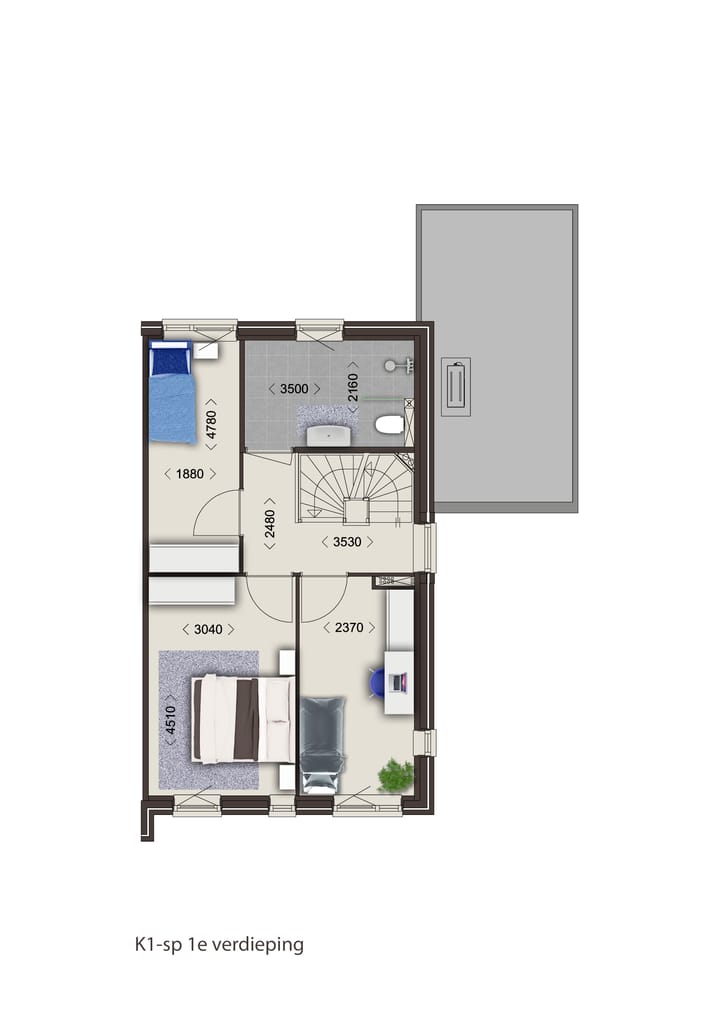 Foto 8 van Twee-onder-één-kapwoning - fase 3A (Bouwnr. 124)