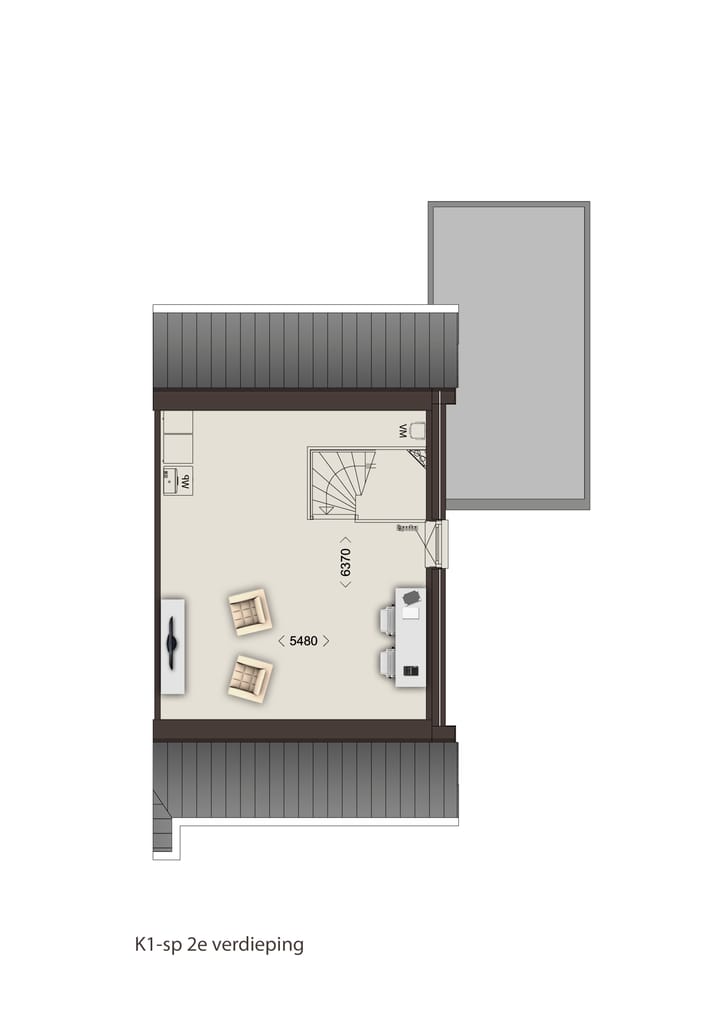 Foto 9 van Twee-onder-één-kapwoning - fase 3A (Bouwnr. 124)