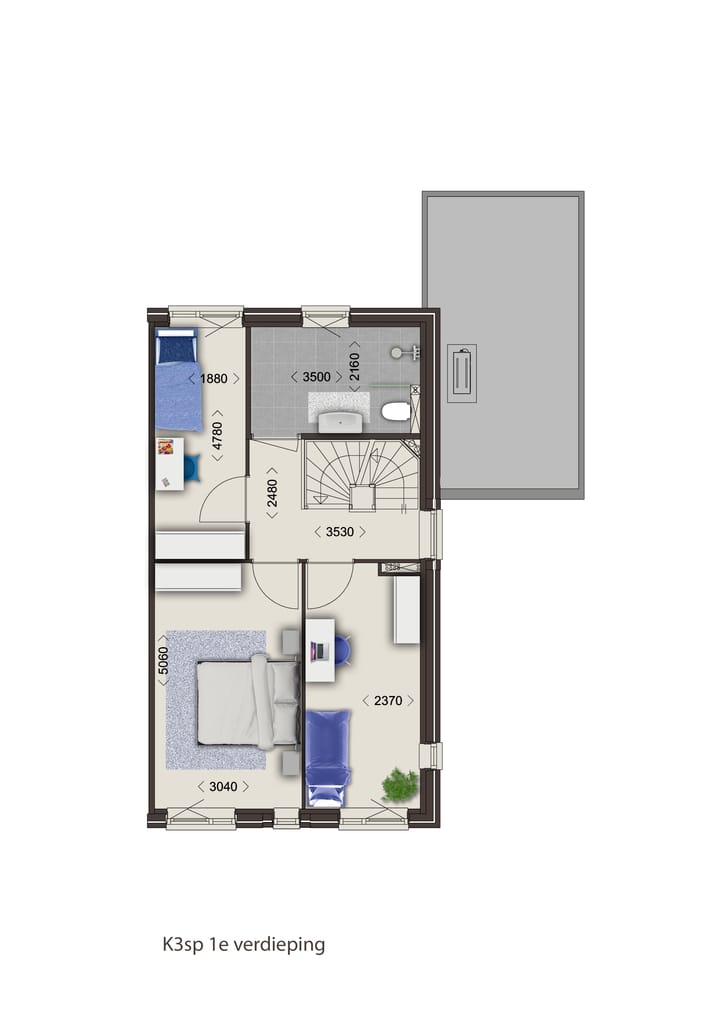 Foto 7 van Twee-onder-één-kapwoning - fase 3A (Bouwnr. 128)