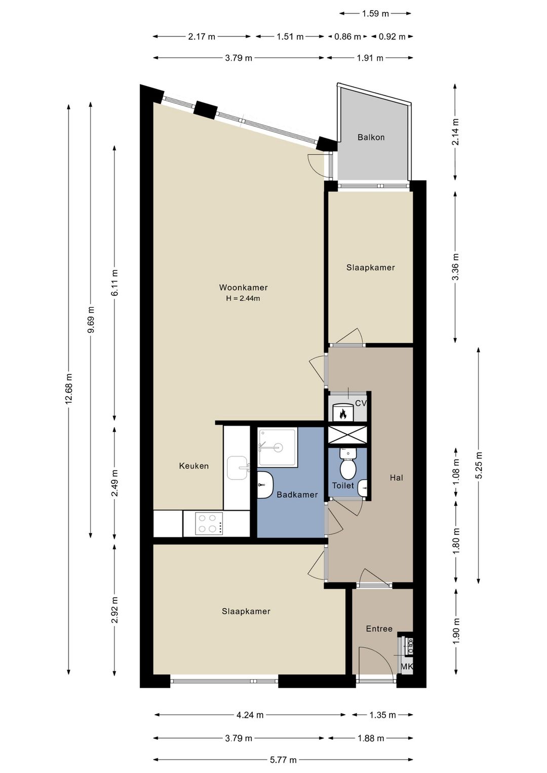 Foto 22 van Dorpsstraat vo Steenstraat 30-F