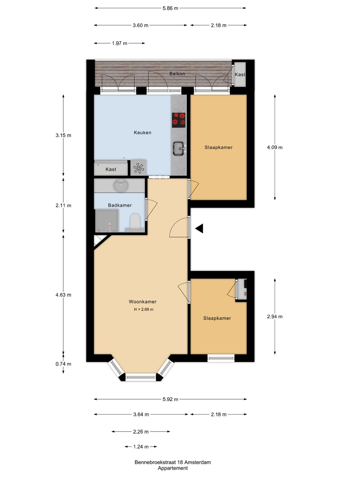 Foto 28 van Bennebroekstraat 18-2