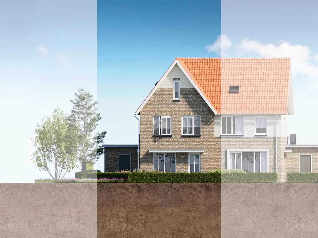 Foto 1 van twee-onder-één-kapwoning (Bouwnr. 87)