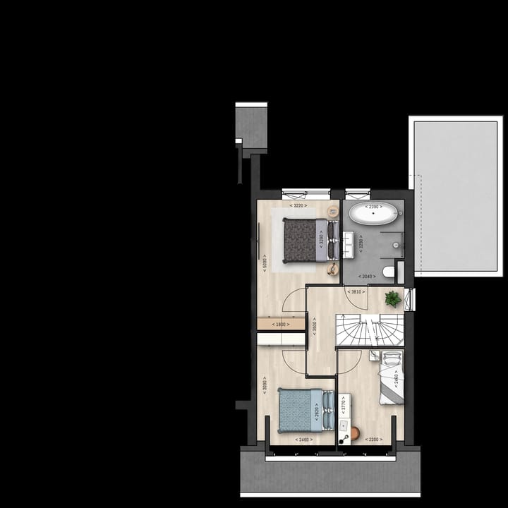 Foto 3 van 2 onder 1 kapwoning (Bouwnr. 110)