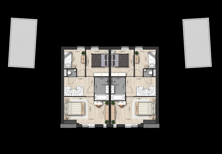 Foto 3 van 2 onder 1 kapwoning (Bouwnr. 97)