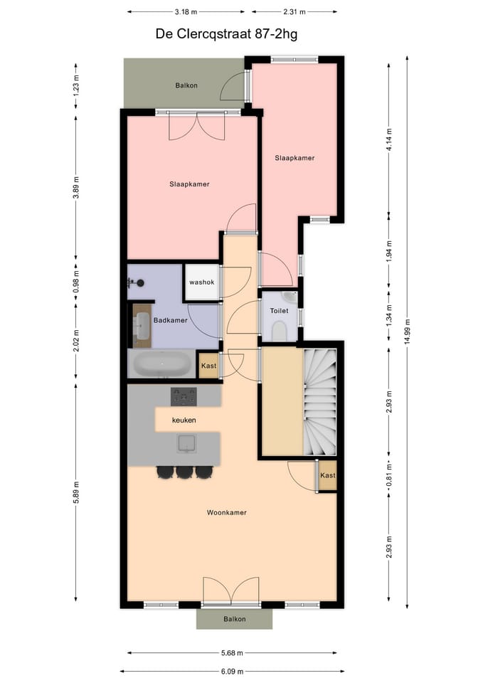 Foto 13 van De Clercqstraat 87-2