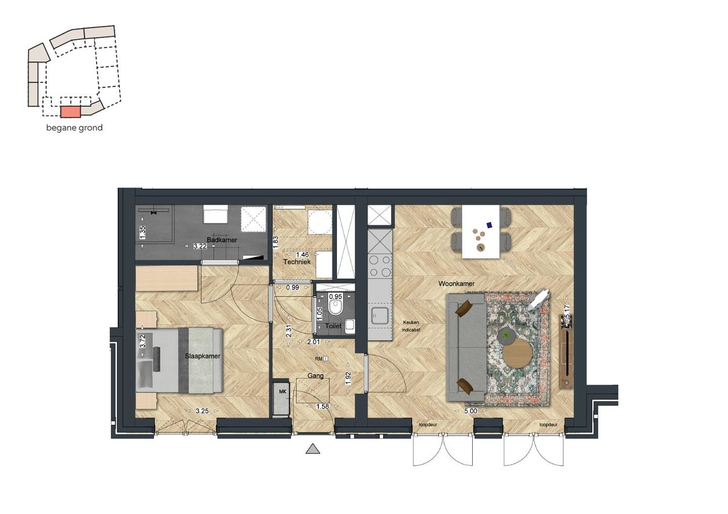 Foto 10 van De Strandwal Uitgeest tweekamerappartement (Bouwnr. 4)