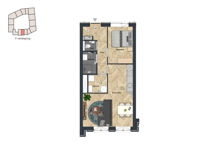 Foto 10 van De Strandwal Uitgeest tweekamerappartement (Bouwnr. 13)