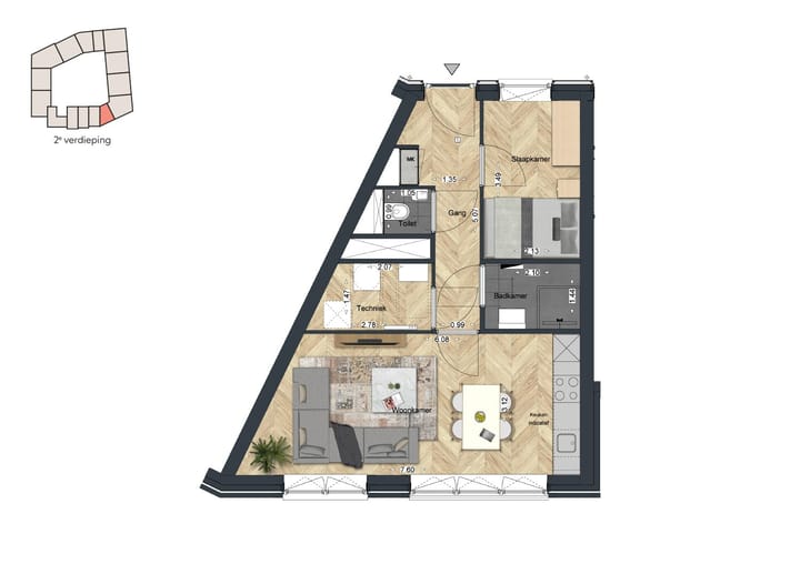 Photo 10 of De Strandwal Uitgeest tweekamerappartement (Bouwnr. 30)