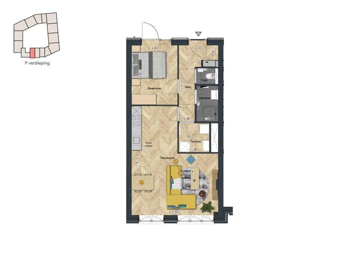 Photo 10 of De Strandwal Uitgeest tweekamerappartement (Bouwnr. 12)