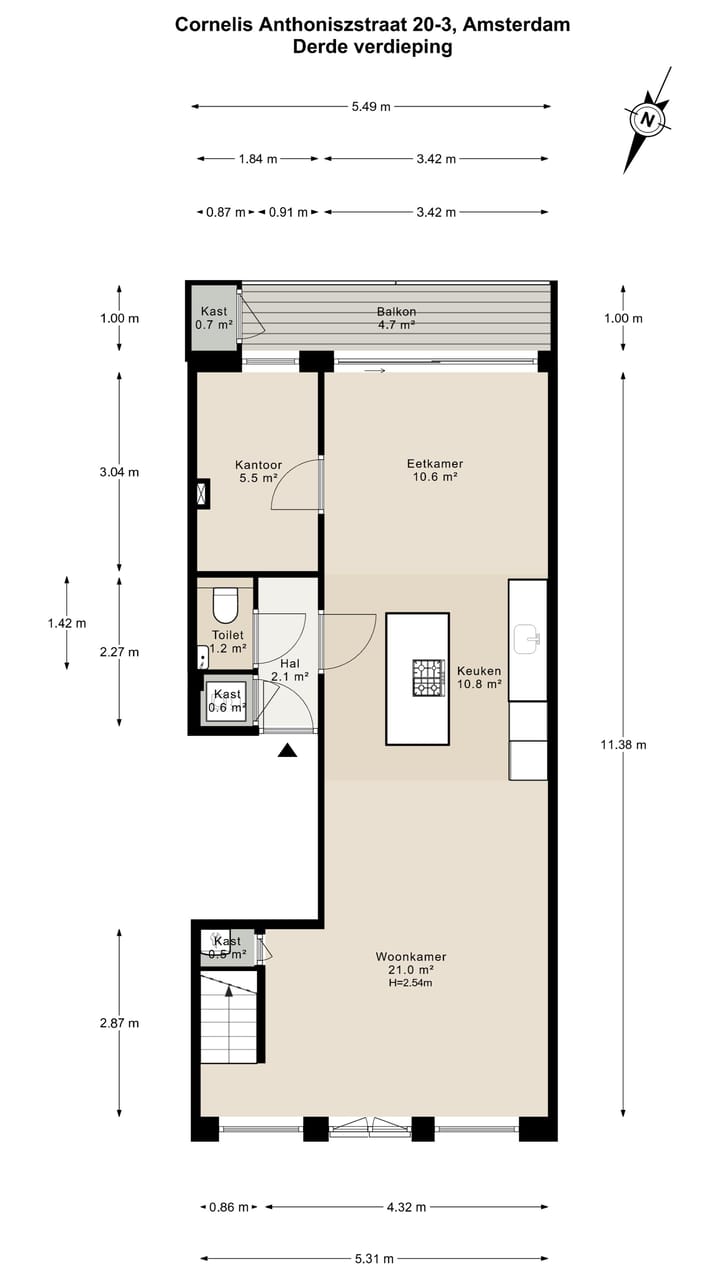 Foto 32 van Cornelis Anthoniszstraat 20-3