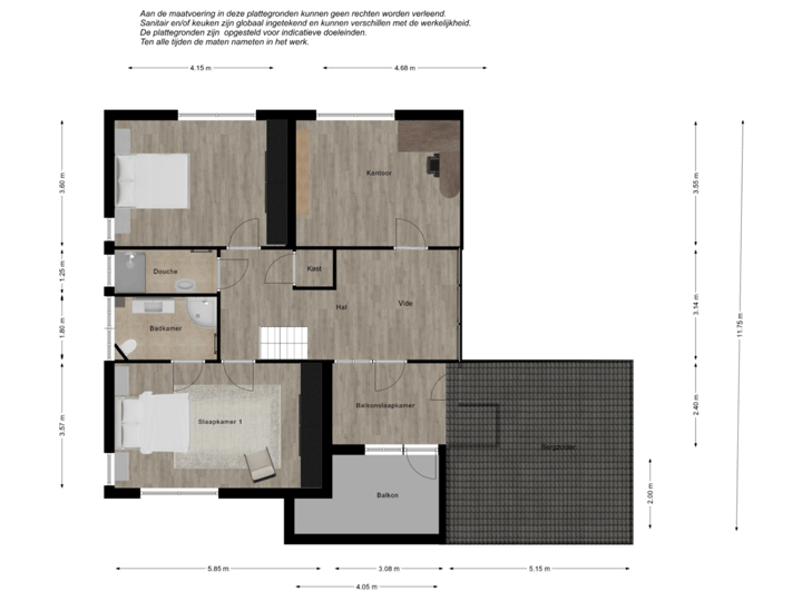 1e verdieping en Vide 3D