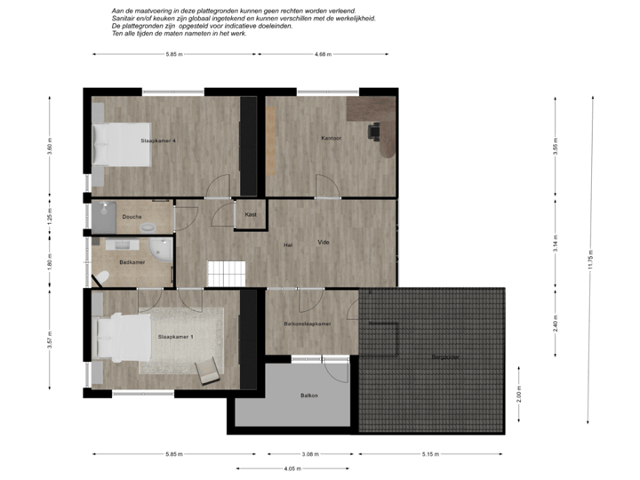 1e verdieping en Vide 3D