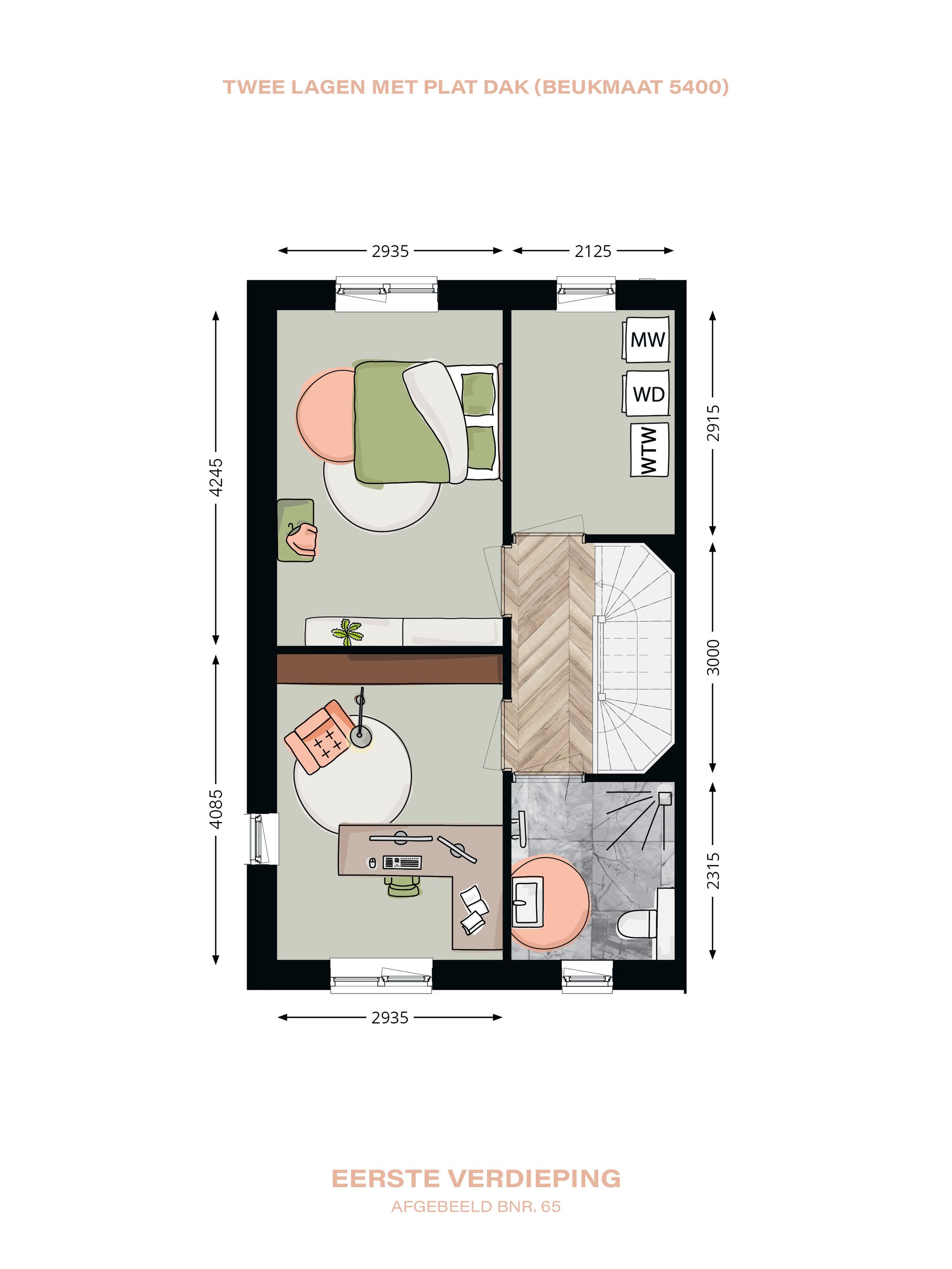Foto 3 van Hoekwoning (Bouwnr. 65)