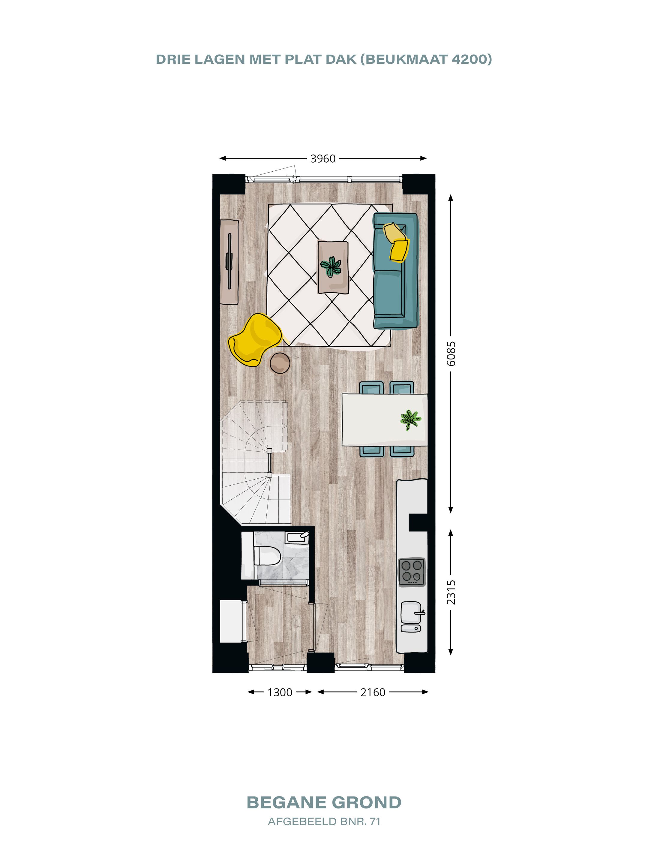 Photo 3 of Tussenwoning (Bouwnr. 71)