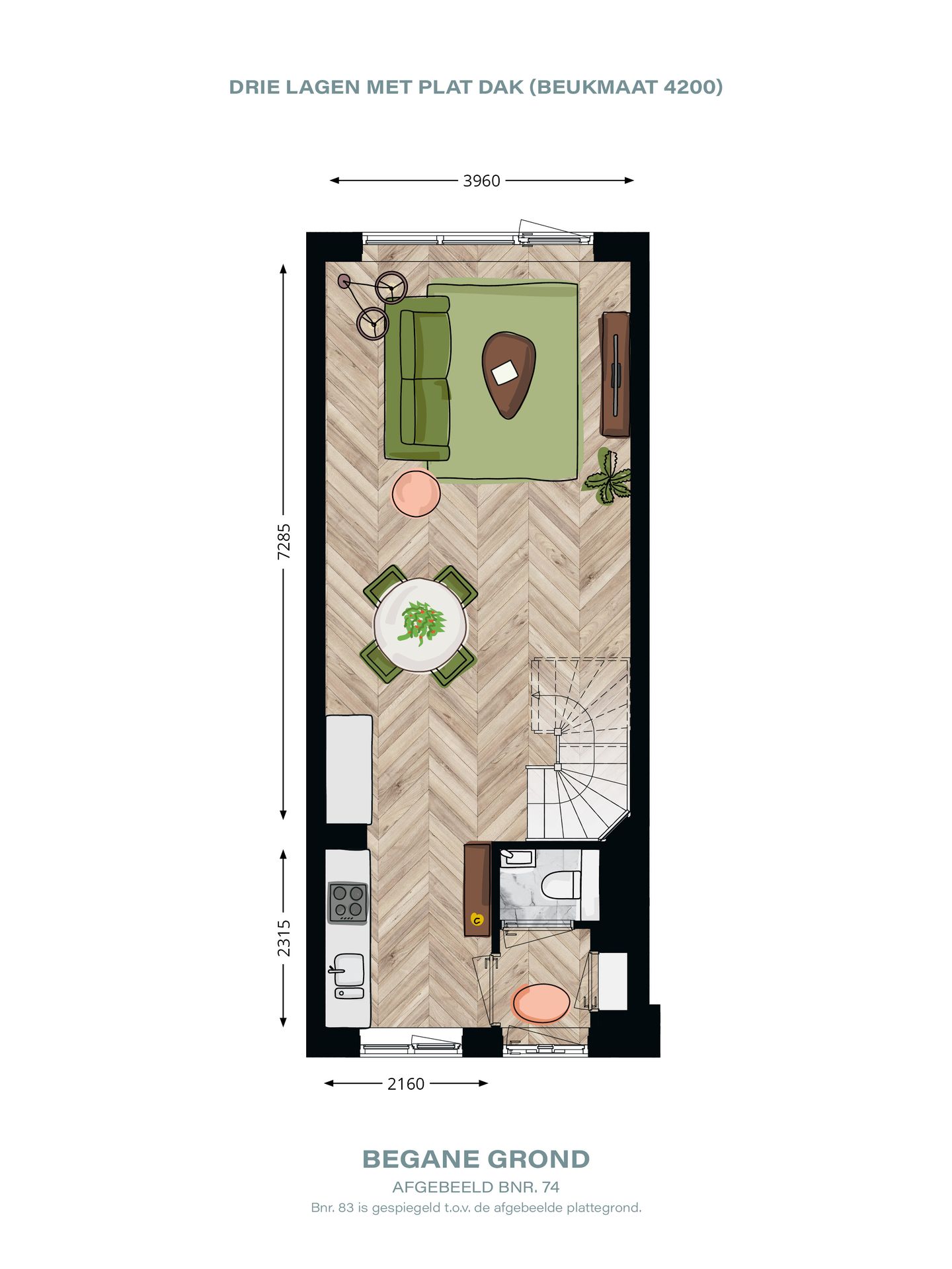 Foto 4 van Tussenwoning (Bouwnr. 74)