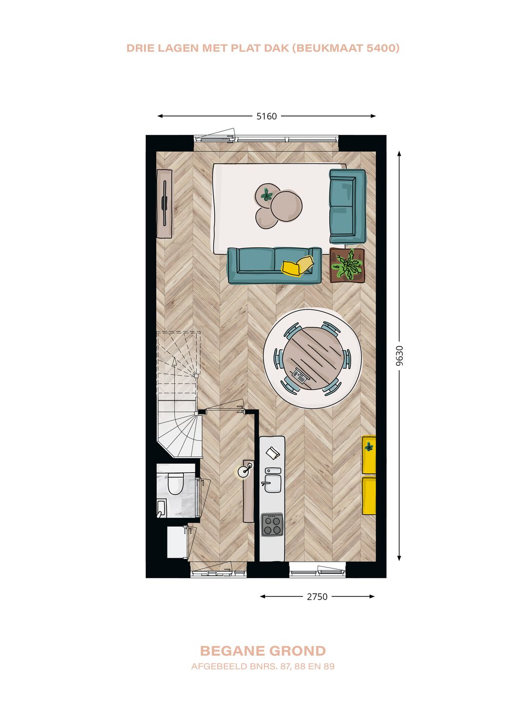Foto 2 van Tussenwoning (Bouwnr. 89)