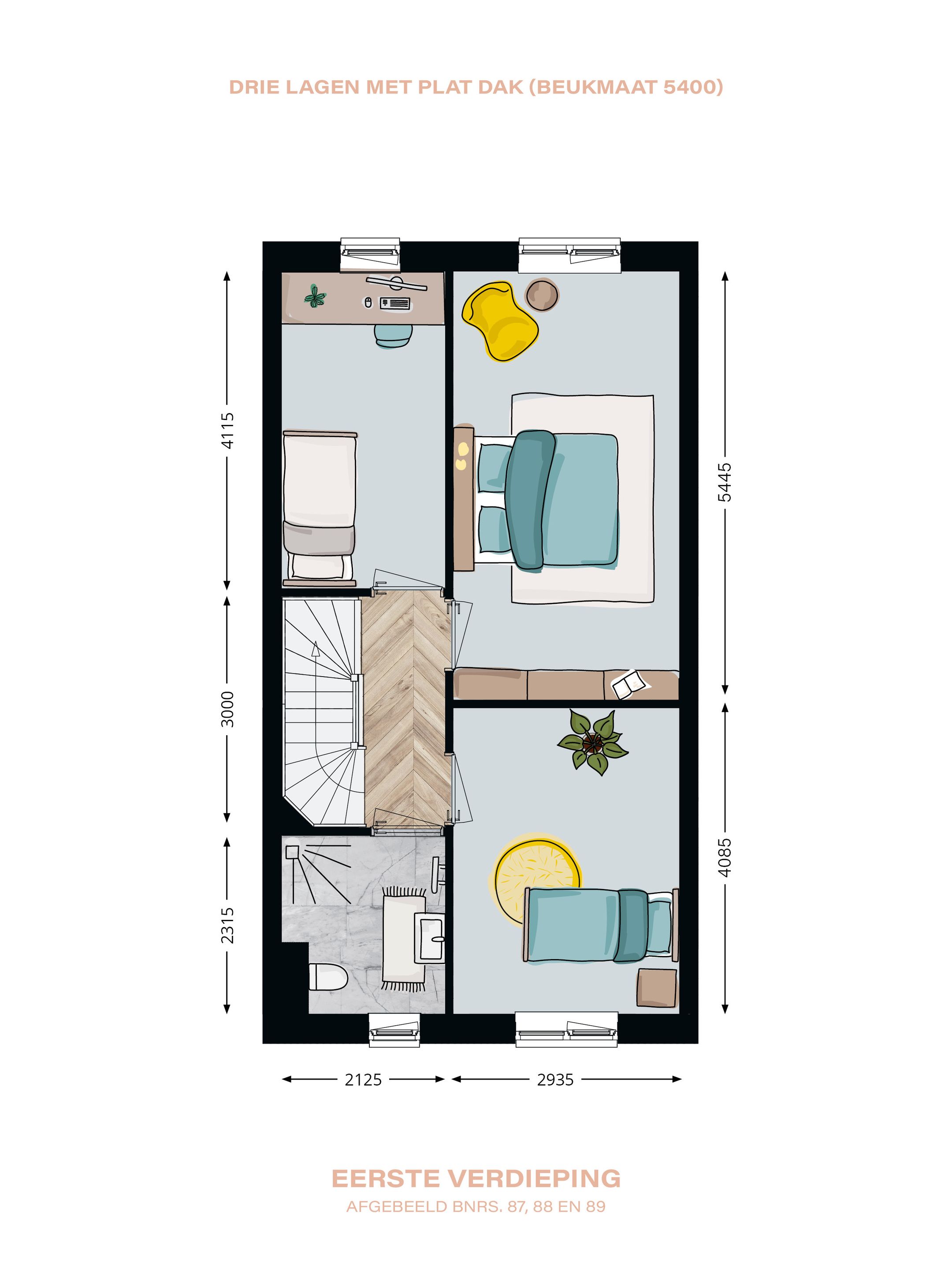 Foto 3 van Tussenwoning (Bouwnr. 89)