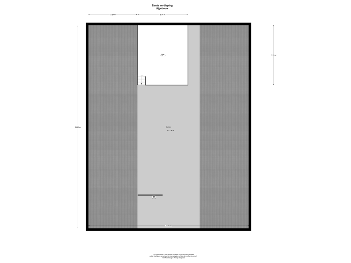 Eerste verdieping bijgebouw
