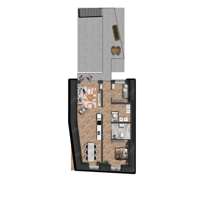 Foto 2 van Blok 2, type B (Bouwnr. 7)