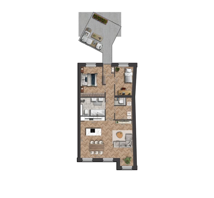 Foto 3 van Blok 1, type B (Bouwnr. 4)