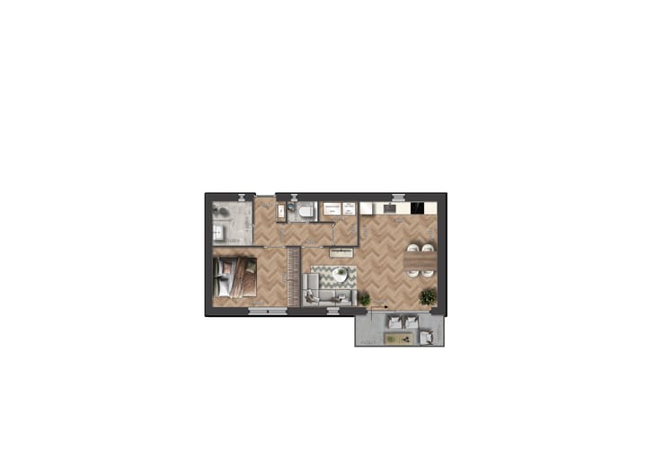 Foto 2 van Blok 4, type B (Bouwnr. 17)