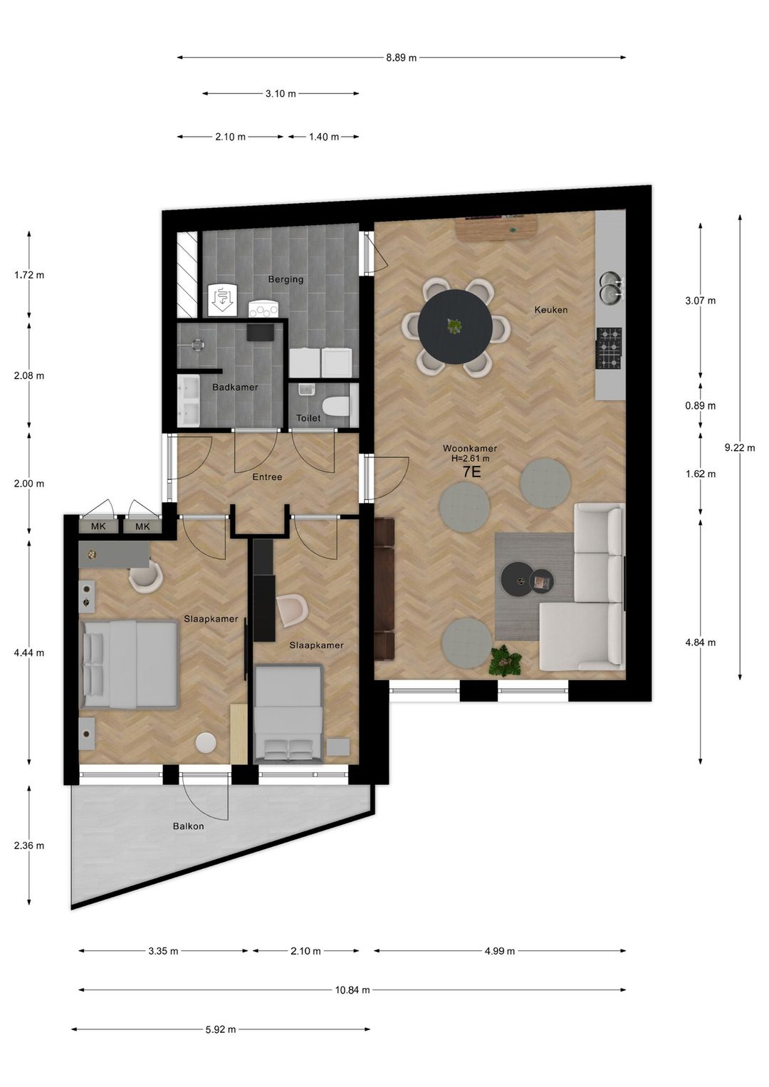 Foto 7 van Kromstraat 7-E