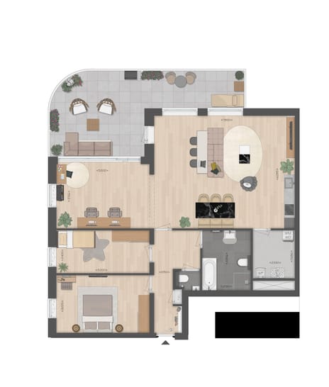 Foto van Type P Appartement 3 kmrs Portiekwoning