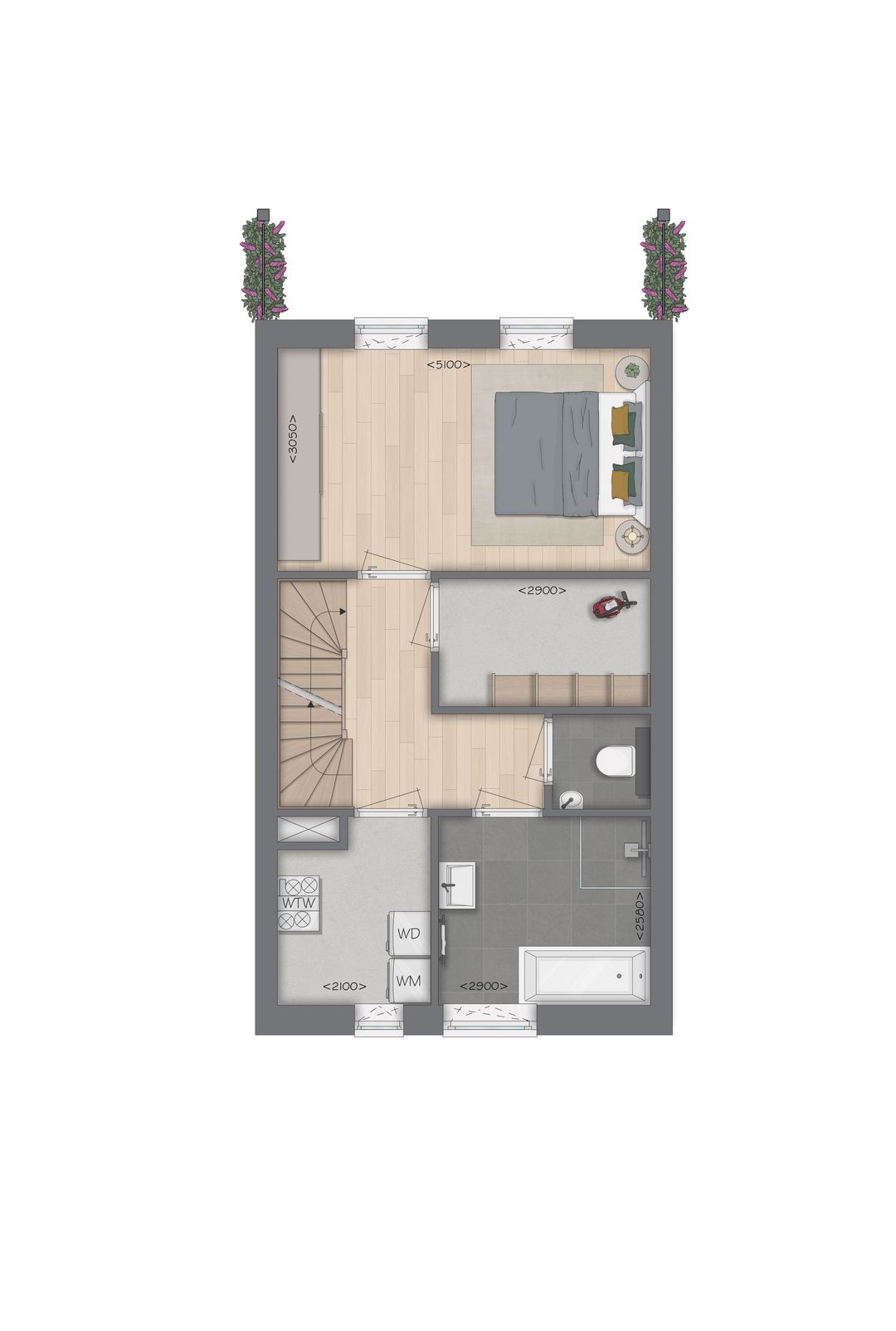 Photo 13 of Type L Stadswoning Tussen (Bouwnr. 703)